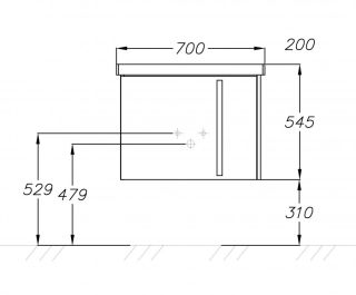 Тумба под раковину Smile Стайл 70 см