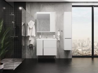 Шкаф-колонна Акватон Стоун правый белый 1A228403SX01R