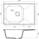 Мойка кухонная GranFest UNIQUE U-740L иней
