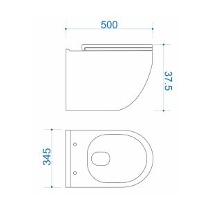 Унитаз подвесной Maretti Calabria безободковый с микролифтом, CA10PBM29-844, белый