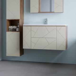 Тумба под раковину Бриклаер Кристалл 4627125416897 100 см латте