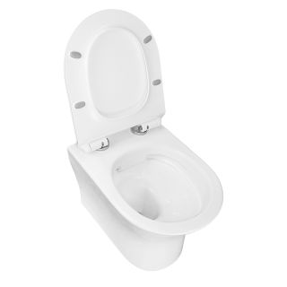 Унитаз подвесной AZARIO FRETTA ROUND AZ-2617E безободковый с сиденьем микролифт