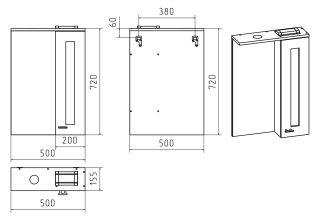 Зеркальный шкаф с подсветкой Misty Урал 50см правый белый