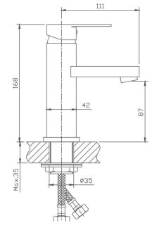Смеситель для раковины Haiba HB1002 хром