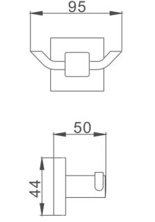 Крючок для ванной комнаты Haiba HB8605-2 хром