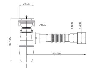 Сифон для раковины 1 1/4"
