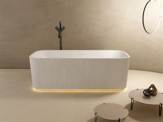 Ванна из искусственного камня ABBER Stein AS9663 170x75см белый матовый