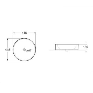 Раковина Vincea VBS-104MB 41.5 см черная