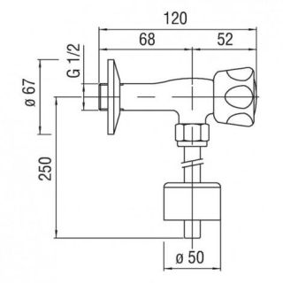 Кран для писсуара Nobili AV00503CR