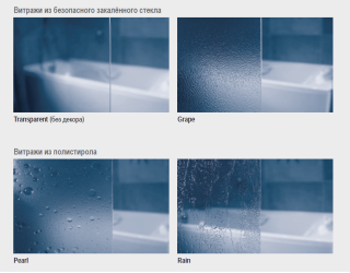 Шторка на ванну Ravak Supernova VS3 115 795S010041 Rain профиль белый