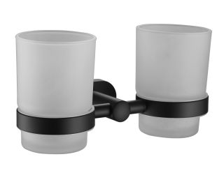 Стакан для ванной комнаты двойной Shevanik SG5122H чёрный