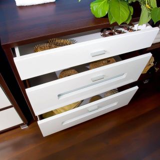 Комод для ванной Бриклаер Бали 4627125411878 70 см венге/белый