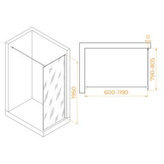 Душевая перегородка RGW WA-002B 35100208-14 80см чёрный