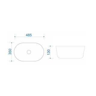 Раковина чаша Maretti FL13NS09-844, белая