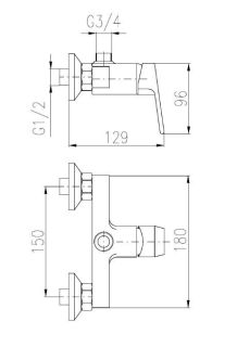 Смеситель для душа Rav Slezak Colorado CO182.5  Хром