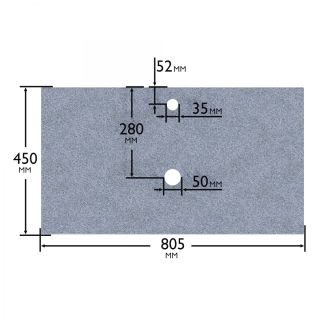 Столешница Санта 900154 80 см серый
