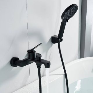 Смеситель для ванны с душем Shevanik S6202H черный