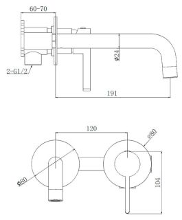 Встраиваемый смеситель для раковины Splenka S221.11.06 чёрный