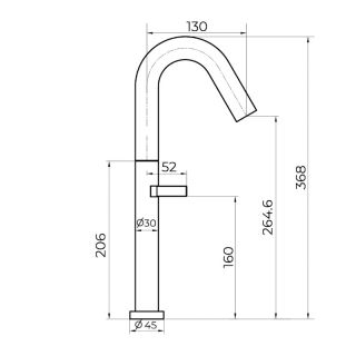 Смеситель для раковины высокий Knotlor SS-31/RB, бронза