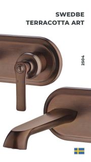 Встраиваемый смеситель для раковины Swedbe Terracotta Art 2504 бронза