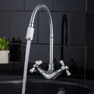 Смеситель для кухни РМС SL92W-279F хром/белый