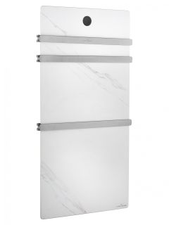 Полотенцесушитель электрический Wonzon & Woghand Stuttgart WW-A503-BR 42x80 см с каменной плитой белый мрамор/брашированный никель