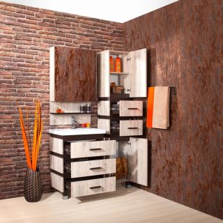 Тумба под раковину Бриклаер Техас 4627125412653 60 см кантри/венге