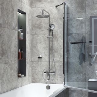 Душевая система с тропическим душем IDDIS Ray RAYSB3Fi06 хром