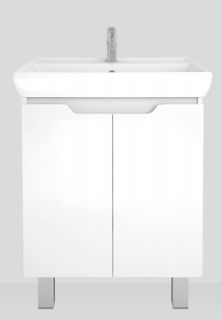 Тумба под раковину Dreja Q PLUS (D)  99.1008 55 см Белый глянец