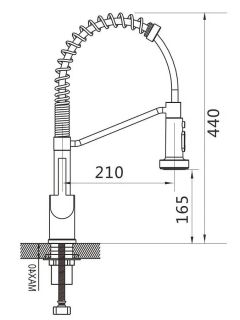 Смеситель для кухни Shevanik S963L сатин