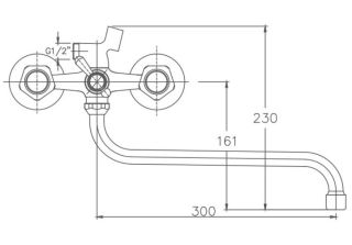 Смеситель для ванны Haiba HB2209 хром