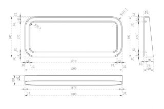 Зеркало с подсветкой ABBER Kristall AT6702Rubin 120см красный