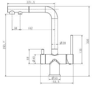Смеситель для кухни Paulmark Serpentine Se213222-401 антрацит
