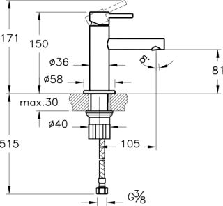 Смеситель для раковины VitrA Origin A4255526