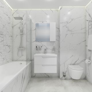 Зеркало-шкаф с подсветкой Санта Антарес 700519 70 см белый глянец