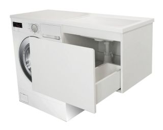 Подвесная  тумба с раковиной Эстет Dallas Luxe ФР-00009674 П 105см один ящик белый