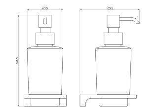 Дозатор для мыла Wonzon & Woghand Eclipse WW-9133-GM тёмный графит