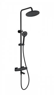 Душевая стойка Wonzon & Woghand Neo WW-B3035-A3-MB с термостатом чёрный матовый