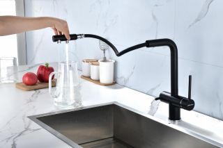 Смеситель для кухни Paulmark Serpentine Se213222-401 антрацит